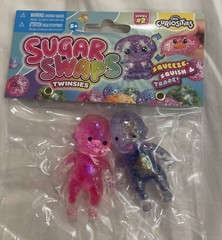 ORB Curiosities Sugar Swaps Twinsies Series 2 Pink Blue Glitter Squishy Toys NEW