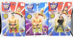 Lot of 3 NEW/SEALED Official WWF Bend-ems STONE COLD, CRUSH, SHAMROCK Vtg