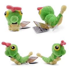 Kawaii Shiny Caterpie Plush Toys Poke me on Fit Caterpie Stuffed Animal Doll**