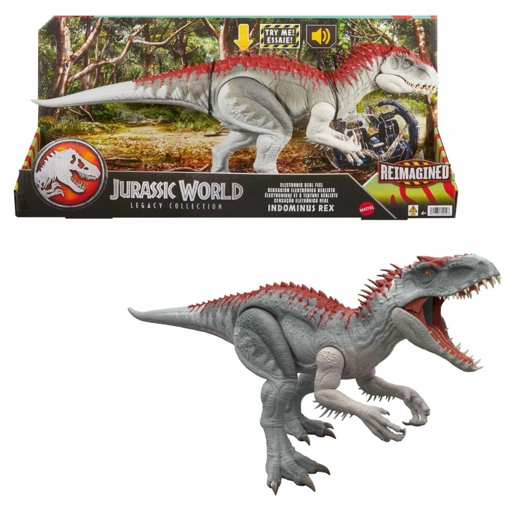 Jurassic World Electronic Real Feel Indominus Rex, Reimagined Dinosaur Figure 🆕