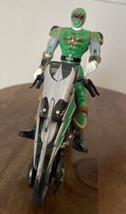VtgPower Rangers Ninja Storm Green Ranger + Tsunami Cycle Motorcycle Bandai 2002
