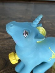 MY LITTLE PONY G1 DANCE N PRANCE DJ HASBRO BLUE W/ YELLOW MANE TAIL SPINS