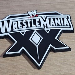 WWE Mattel WrestleMania XX 20 2004 4 X 3.5 Inch Logo Accessory