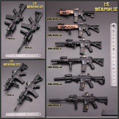 1:6 Scale HK416 M4 Assault Rifle Weapon Gun 12” Action Figure Soldier Plastic