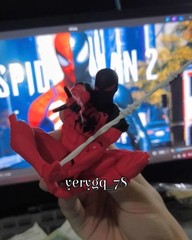 In US! MESS TOYS Symbiote Spider-Man Action Figure Black Red Model Boy Toys Gift