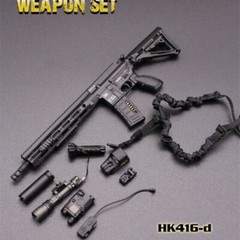 1/6 Scale Gun Model Toys HK416 M4 Assault Rifle Weapon 12 Inch Soldier Figure