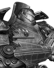 3D Printed Fan Art Gipsy Danger Portrait Bust by Wicked3d