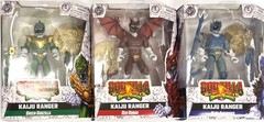 Lot of 3: Power Rangers Kaiju Green Godzilla Red Rodan Blue Playmates Figure Set