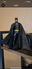 Custom Batman Returns Mcfarlane 1989 Keaton Leather Wired Cape 1/10 NOT fIGURE