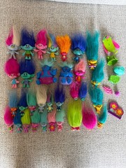 Dreamworks Trolls Movie Mixed Lot of 32 Figures Few Misc Accessories Toys Hasbro