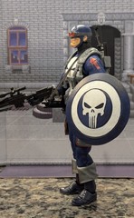 Marvel Legends CUSTOM Mezco One 12 Style Punisher as Captain America 6″ *Deluxe*
