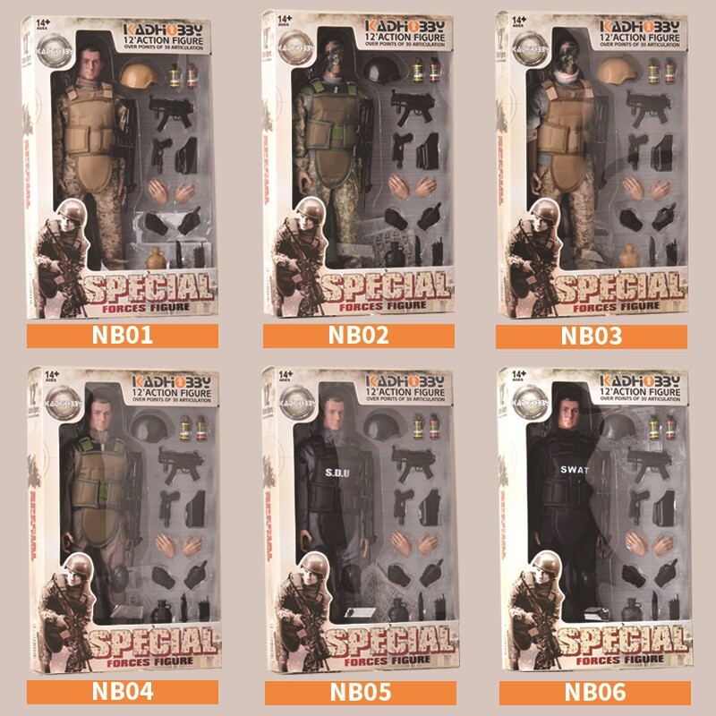 1/6 Military Army Combat Swat Police Soldier ACU Suit Figure Model Action Toys