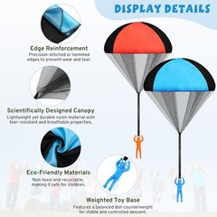 Parachute Toy for Kids, Outdoor Toys Flying Men, Inside & 4 Color