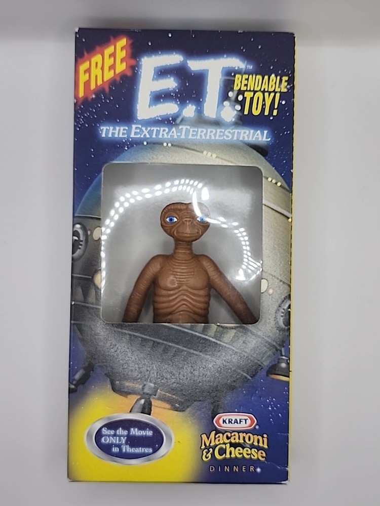 ET The Extraterrestrial Movie Bendable Toy Kraft Macaroni and Cheese NIB