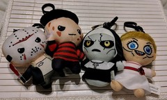 Horror Plush Bag Clip The Nun Annabelle Freddy & Jason clips lot of 4 monogram