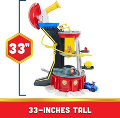 , Mighty Lookout Tower with 4 Exclusive Bonus Action Figures, Toy Car, Lights an