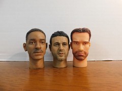 Action Figure 12″ 1/6 Head Lot of Will Smith, Russell Crowe, Schwarzenegger