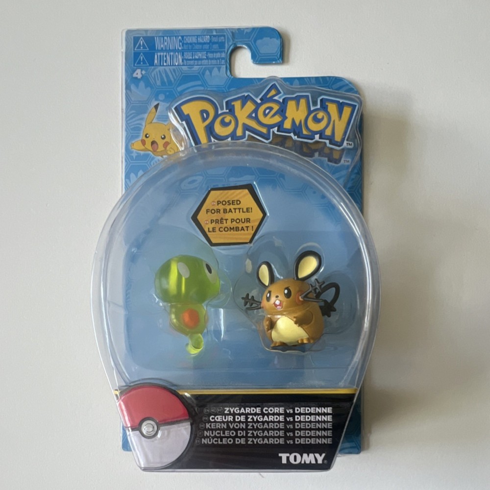 TOMY Pokémon Boxed Figure Set: Zygarde Core vs Dedenne, Ages 4+