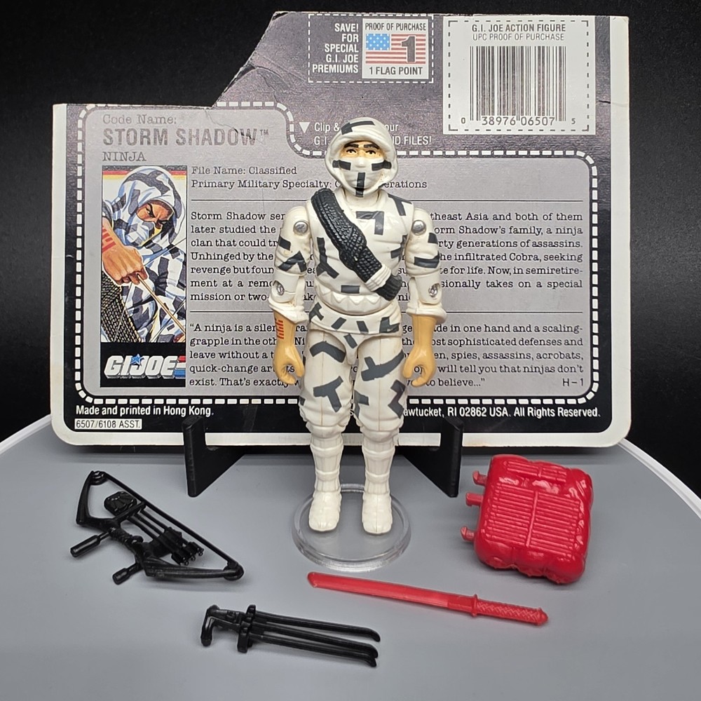 Gi Joe 1988 Storm Shadow v2 100% Complete w file card🔍See Description🔍Vintage