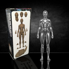 Vitruvian H.A.C.K.S. Character Blanks Chrome Female 1:18 Scale Action Figure