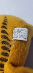 GARFIELD TALKING PULL STRING Plush LASAGNA BIB 1983 United feature