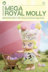 Authentic POP MART Happy Easter Mickey & Friends Royal Molly 400% Mega NEW