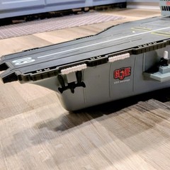 GI Joe USS Saratoga Aircraft Carrier Lights Sounds and Motor All Work 33″