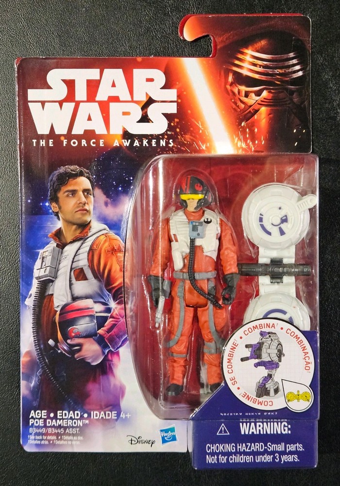 Star Wars The Force Awakens Poe Dameron Action Figure New MOC 2015 X-Wing Pilot