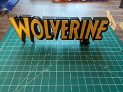 Marvel Wolverine 3D printed sign logo display wall shelf