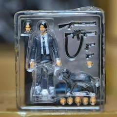 John Wick Chapter 2 Action Figure w/ Dog PVC Collectible Toy Gift for Fans