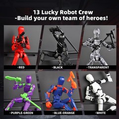 13 Action Figure Set – 6PCS Articulated Robot T13 Toys for Kids 5-8, Birthday Gi