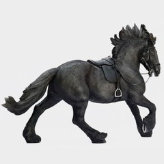 Mrz 1/6 Shire Horse Model Simulation Animal Steed Ornament Mount Toys Collection