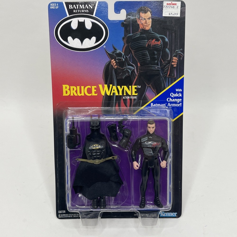 Batman Returns BRUCE WAYNE with Quick Change Armor Action Figure 1991 Kenner MOC