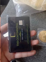 JOHN WICK CONTINENTAL ADJUDICATOR GOLD COINS HOTEL CARD COLLECTORS COSPLAY PROP