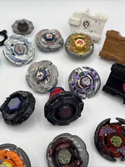 Beyblade Lot Spinners, Rip Cords, Launchers, Tornadoes, And Some parts