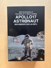 Medicom Toy BE@RBRICK APOLLO17 ASTRONAUT 100% & 400% height: 2.76 in / 11.02 in