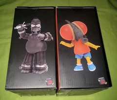 Jakks Simpsons Treehouse of Horror Fly Boy Bart King Homer Figure Lot