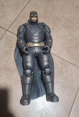 Batman Gray Armored Action Figure w/ Fabric Cape, Plastic/Fabric