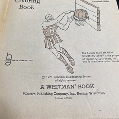 The Harlem Globetrotters Coloring Book Hanna Barbera 1971 Whitman Preowned Rare