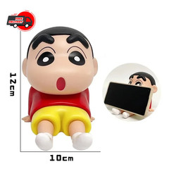 Crayon Shin-Chan Phone Holder Cute Anime Figure Stand Desktop Ornament Doll Gift