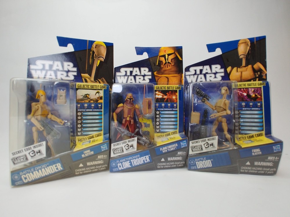Star Wars : The Clone Wars The Animated Series Lot of 3 Figures MIP!!!