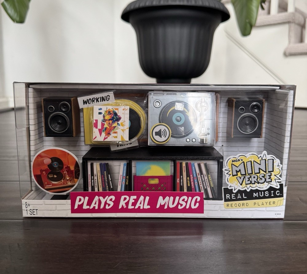 MGA’s Miniverse Real Vinyl Music Record Player Mini Playable Record NEW IN HAND