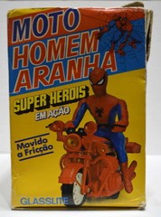 SPIDER-MAN SUPER HEROES FRICTION MOTORCYCLE MOTO HOMEN ARANHA MIB 1970’s Brazil