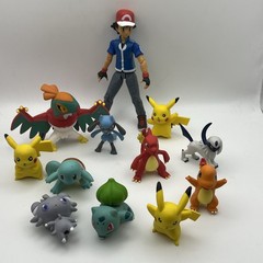 Pokemon Nintendo Tomy 12 Figures LOT Ash Ketchum Charmander Pikachu Hawlucha Etc