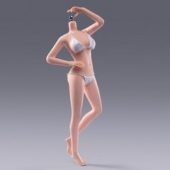 US ANT 1/6 T302B Pale Skin Slim Girl 12″ Female Seamless Action Figure Body Toys