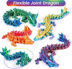 Articulated 3D Printed Dragon Fidget Toys – 4-Piece Set for Imaginative Play