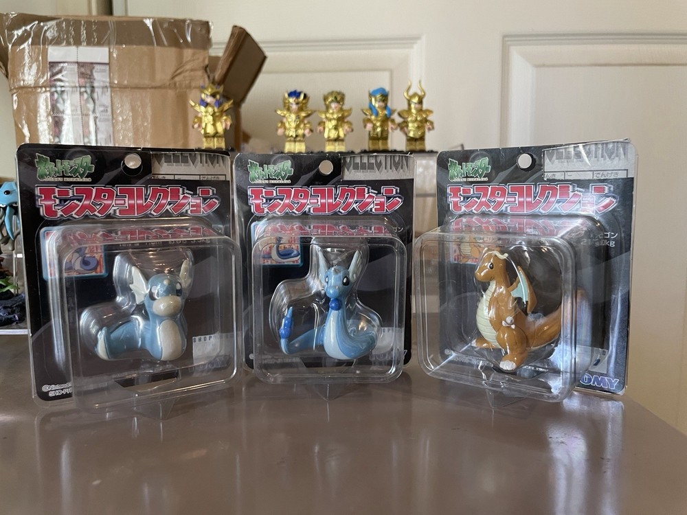 TOMY Pokemon Figure Dratini, Dragonair & Dragonite Rare Opened Collectible