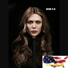 1/6 Scarlet Witch Elizabeth Olsen Head Sculpt 2.0 fit hot toys Phicen kumik❶USA❶