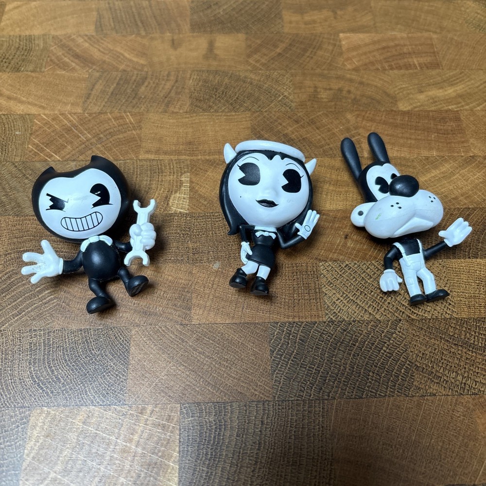 Bendy and the Ink Machine Collectible Figure Lot Of 3 Meatly Games Mini Figures