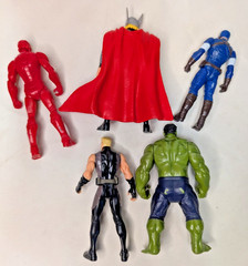 Marvel AVENGERS Basic 4″ Figure Lot Hulk Thor Hawkeye Captain America Iron Man